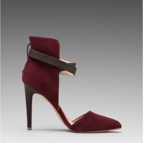 JOE'S JEANS Red Burgundy Suede Laney Pumps - Picture 10 of 10